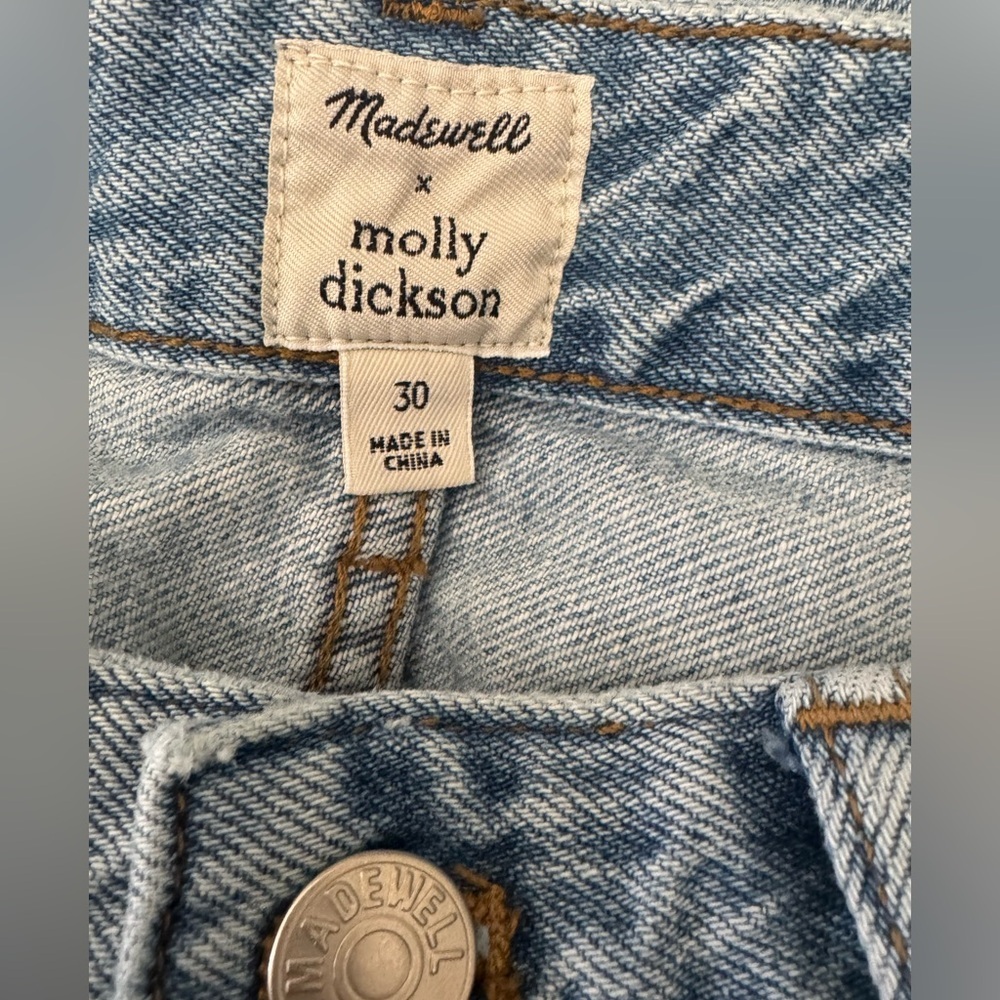 Madewell x Molly Dickson Cutout Baggy Straight Jeans sz 30 - Picture 6 of 11
